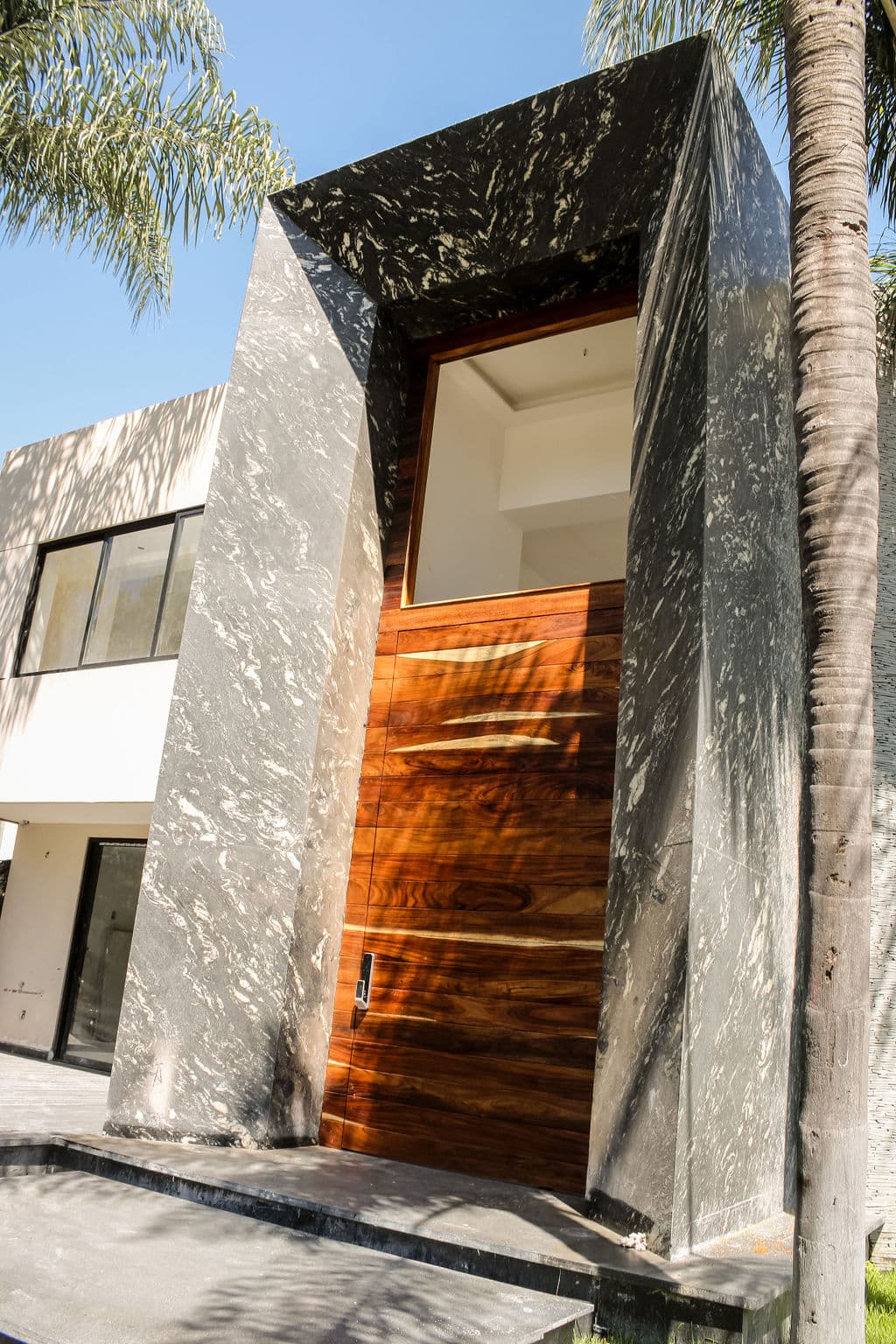 High-Security Parota Doors “Valle Real” — project photo