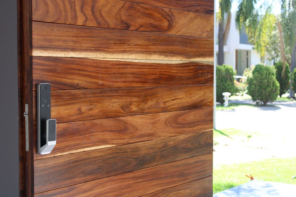 High-Security Parota Doors “Valle Real” — project photo