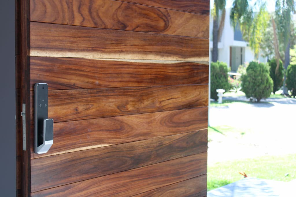 High-Security Parota Doors “Valle Real” — project photo