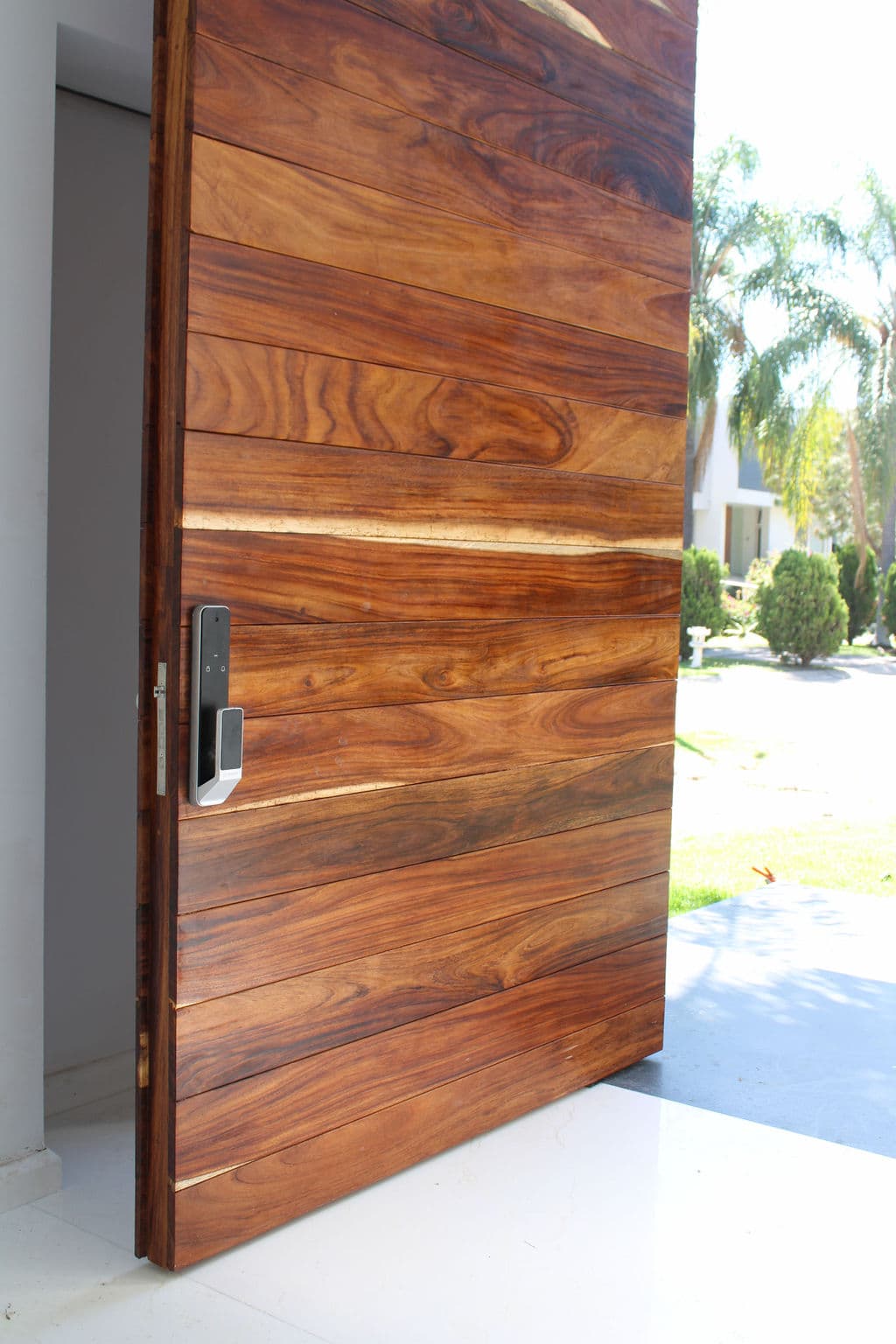 High-Security Parota Doors “Valle Real” — project photo