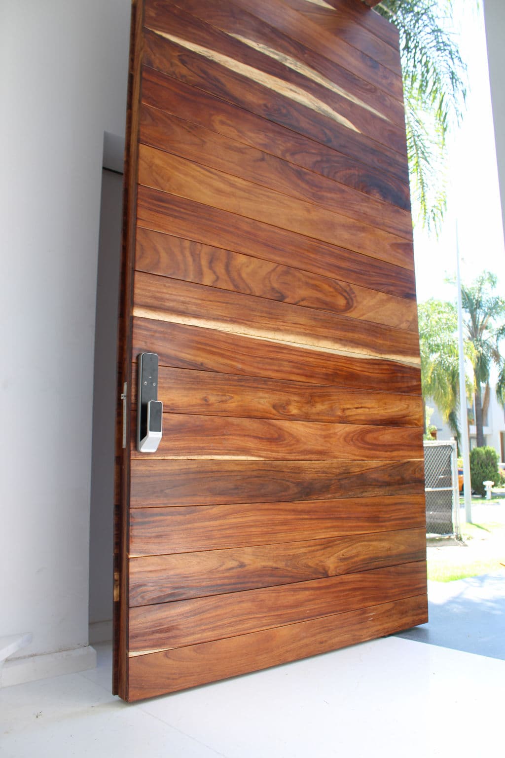 High-Security Parota Doors “Valle Real” — project photo