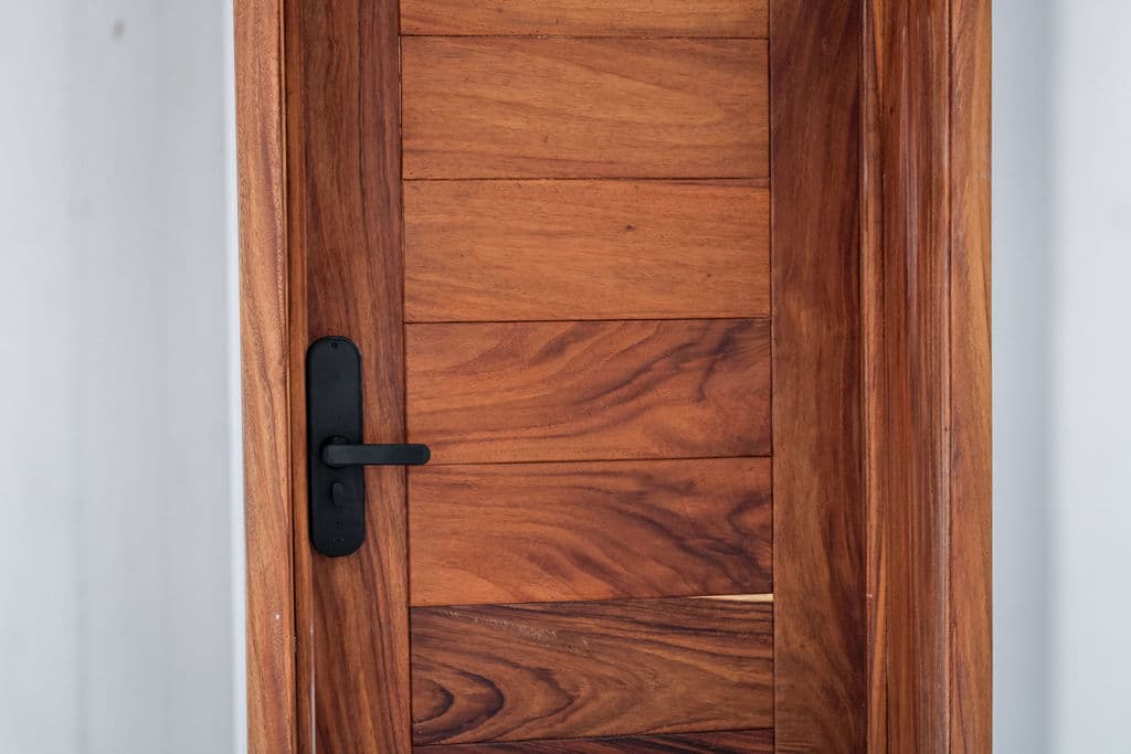 High-Security Parota Doors “Valle Real” — project photo