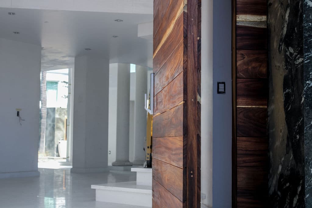High-Security Parota Doors “Valle Real” — project photo