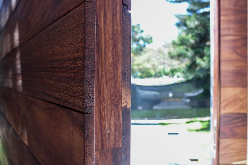 High-Security Parota Doors “Valle Real” — project photo