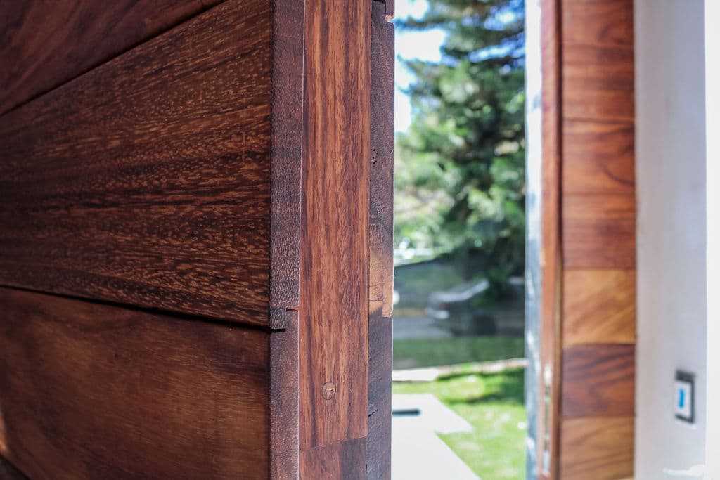 High-Security Parota Doors “Valle Real” — project photo