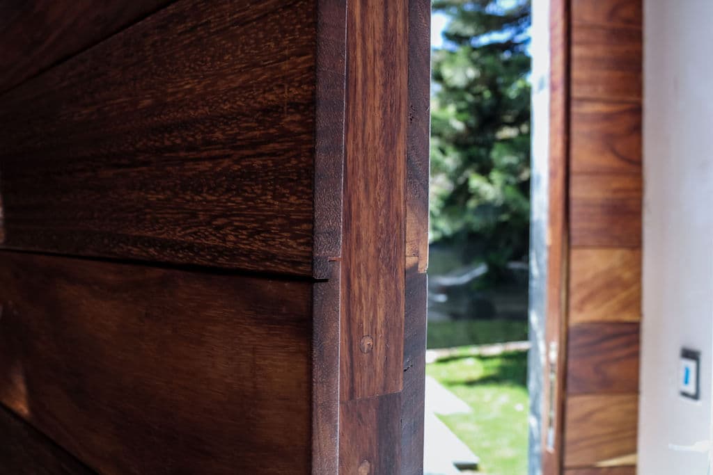 High-Security Parota Doors “Valle Real” — project photo
