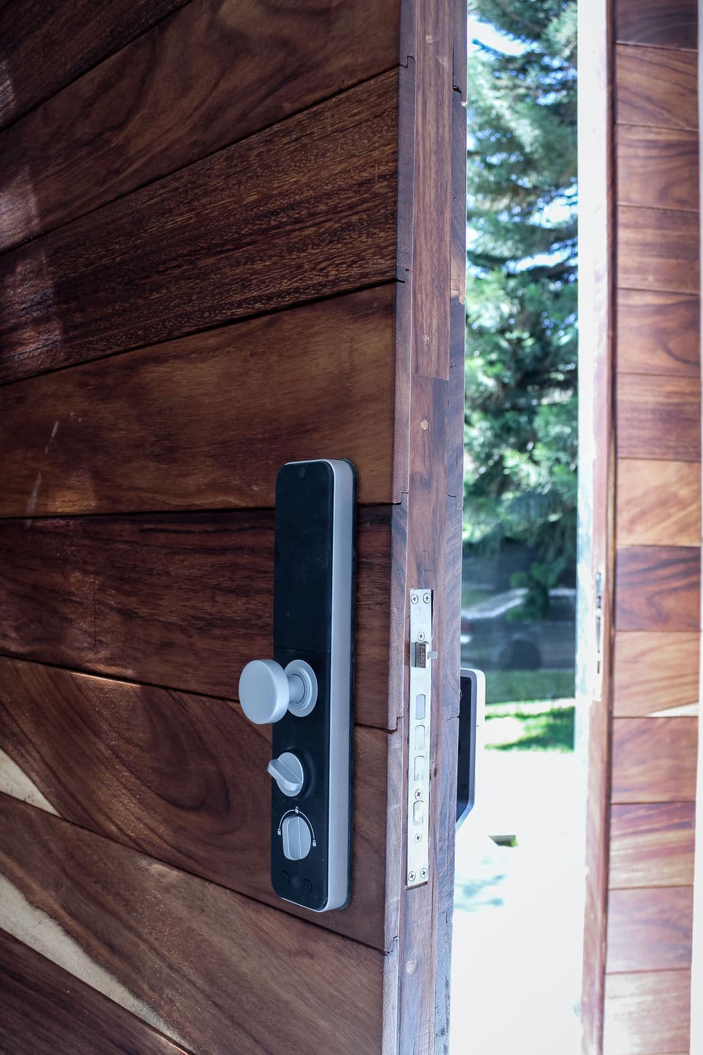 High-Security Parota Doors “Valle Real” — project photo