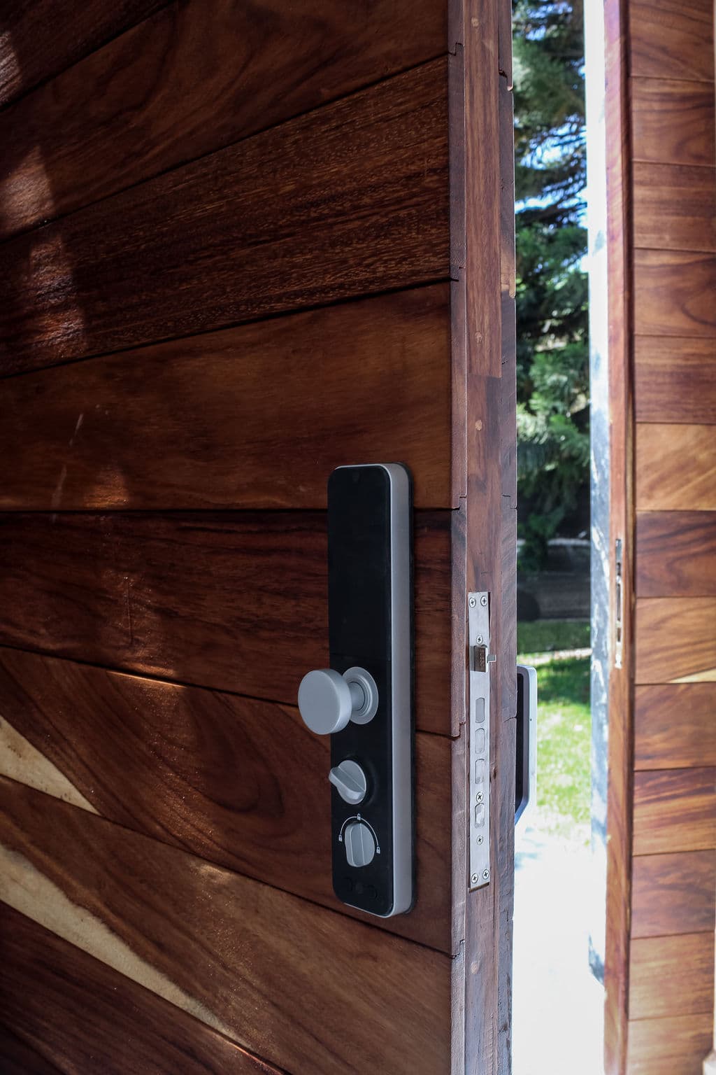 High-Security Parota Doors “Valle Real” — project photo