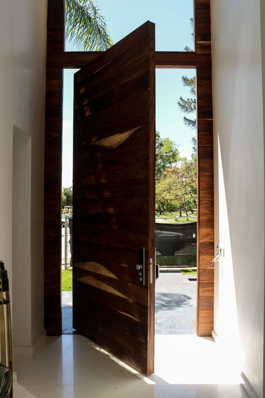 High-Security Parota Doors “Valle Real” — project photo