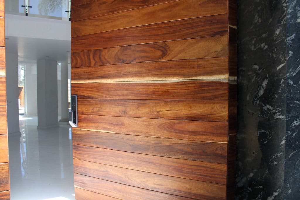 High-Security Parota Doors “Valle Real” — project photo