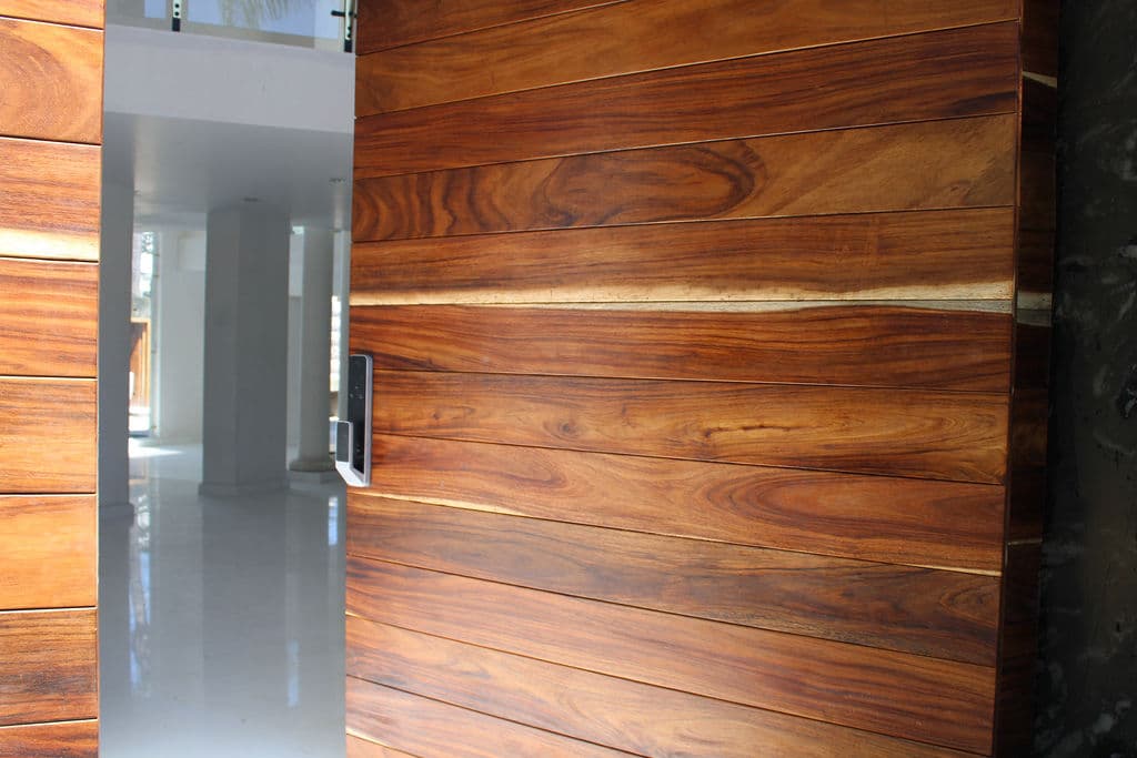 High-Security Parota Doors “Valle Real” — project photo