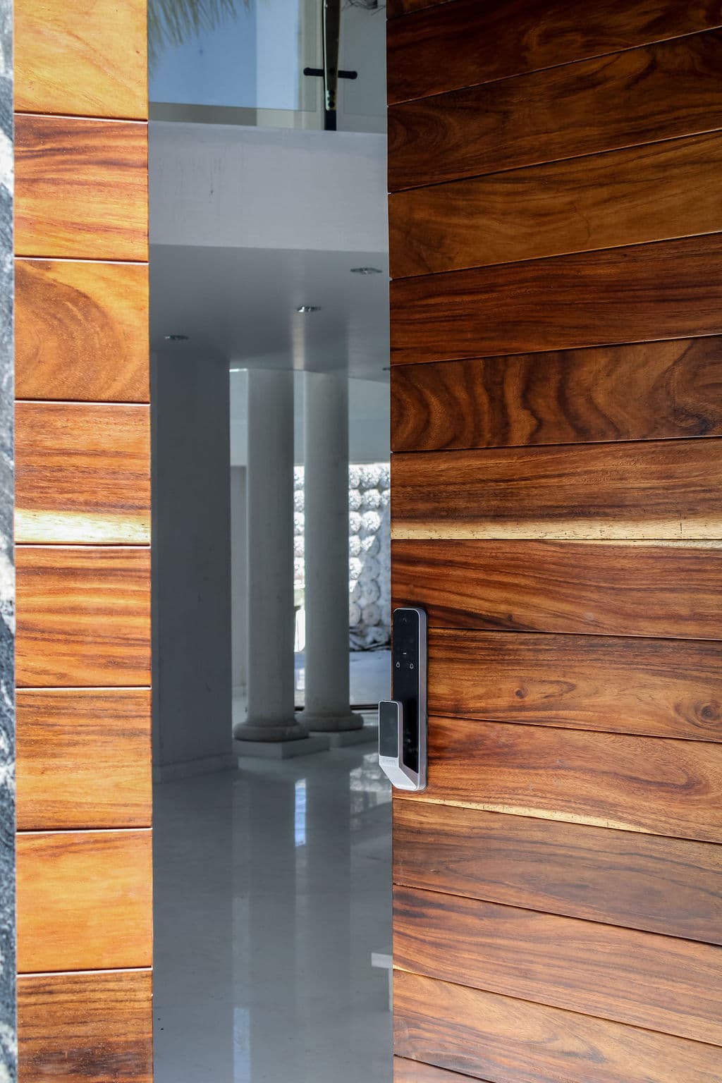 High-Security Parota Doors “Valle Real” — project photo