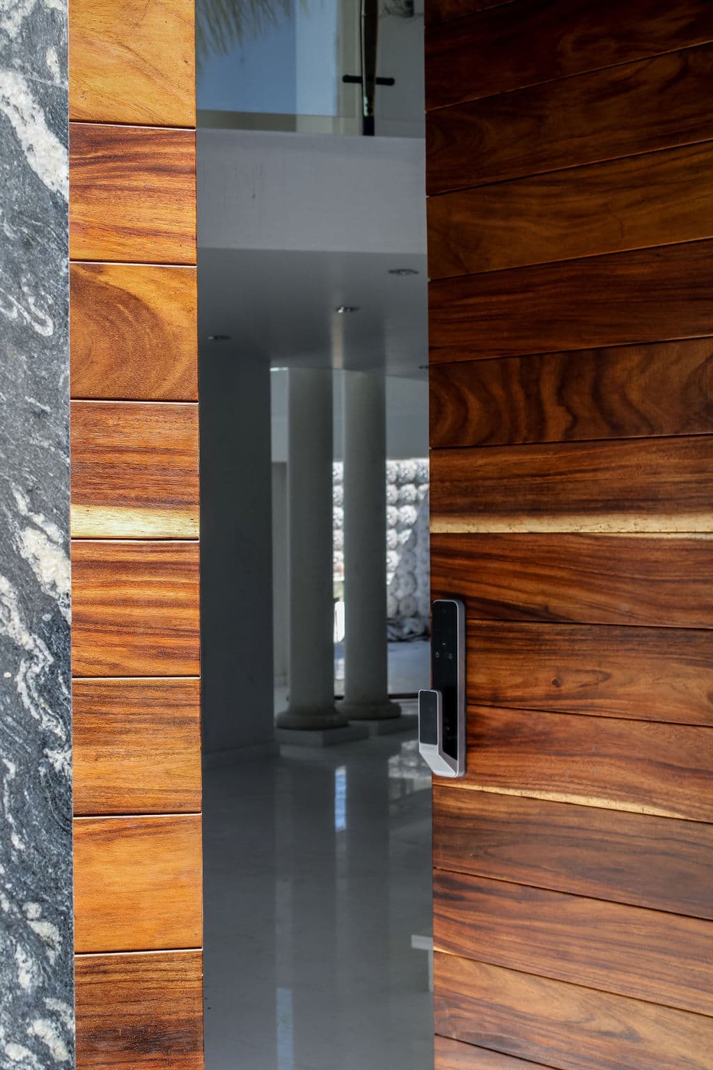 High-Security Parota Doors “Valle Real” — project photo