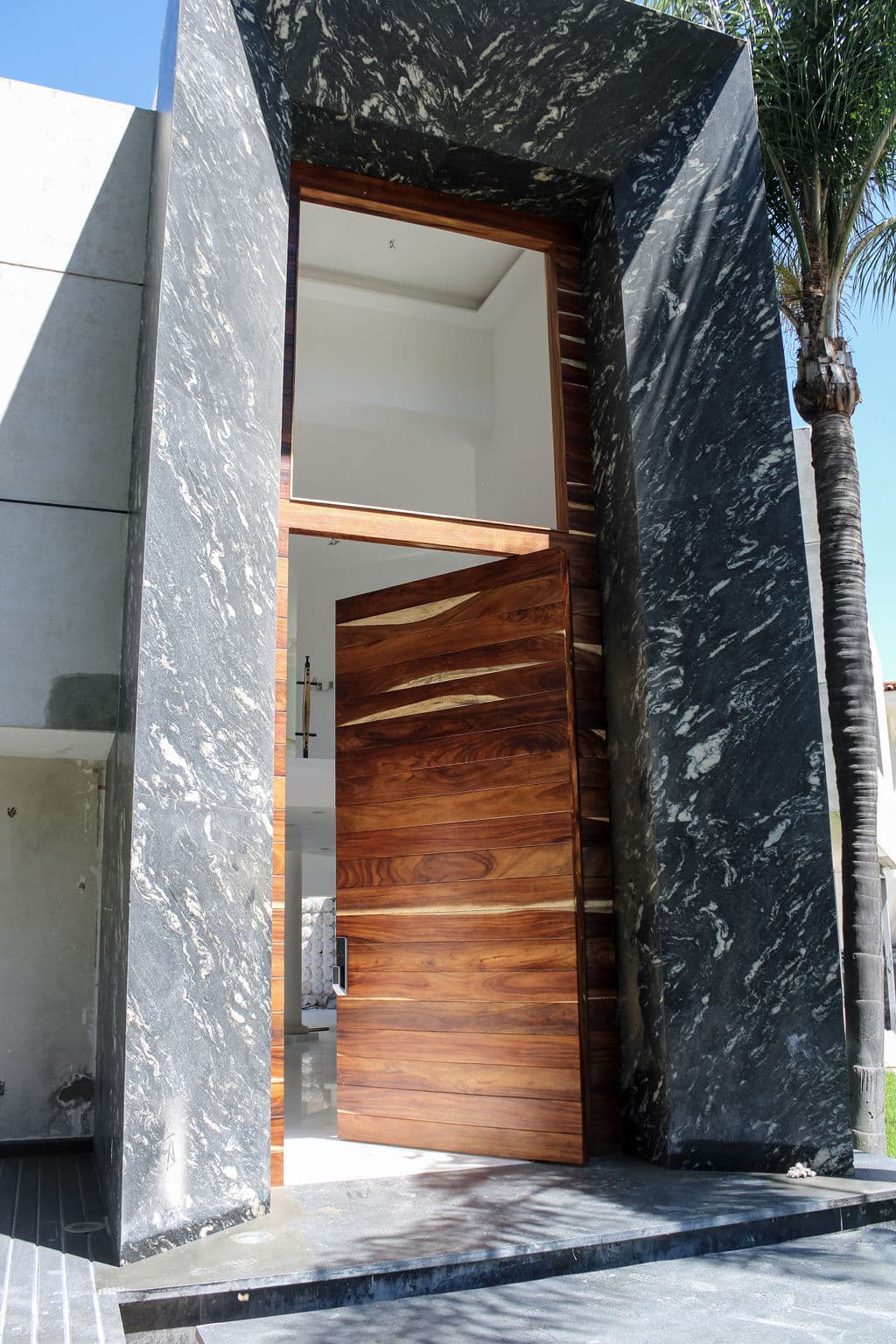 High-Security Parota Doors “Valle Real” — project photo