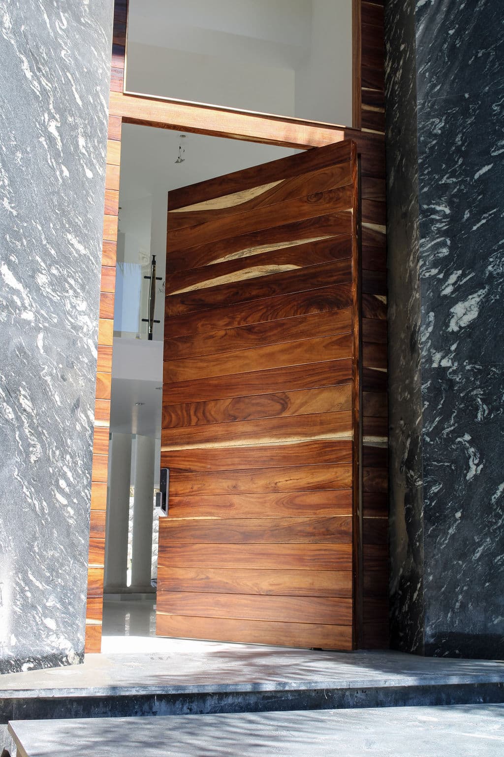 High-Security Parota Doors “Valle Real” — project photo