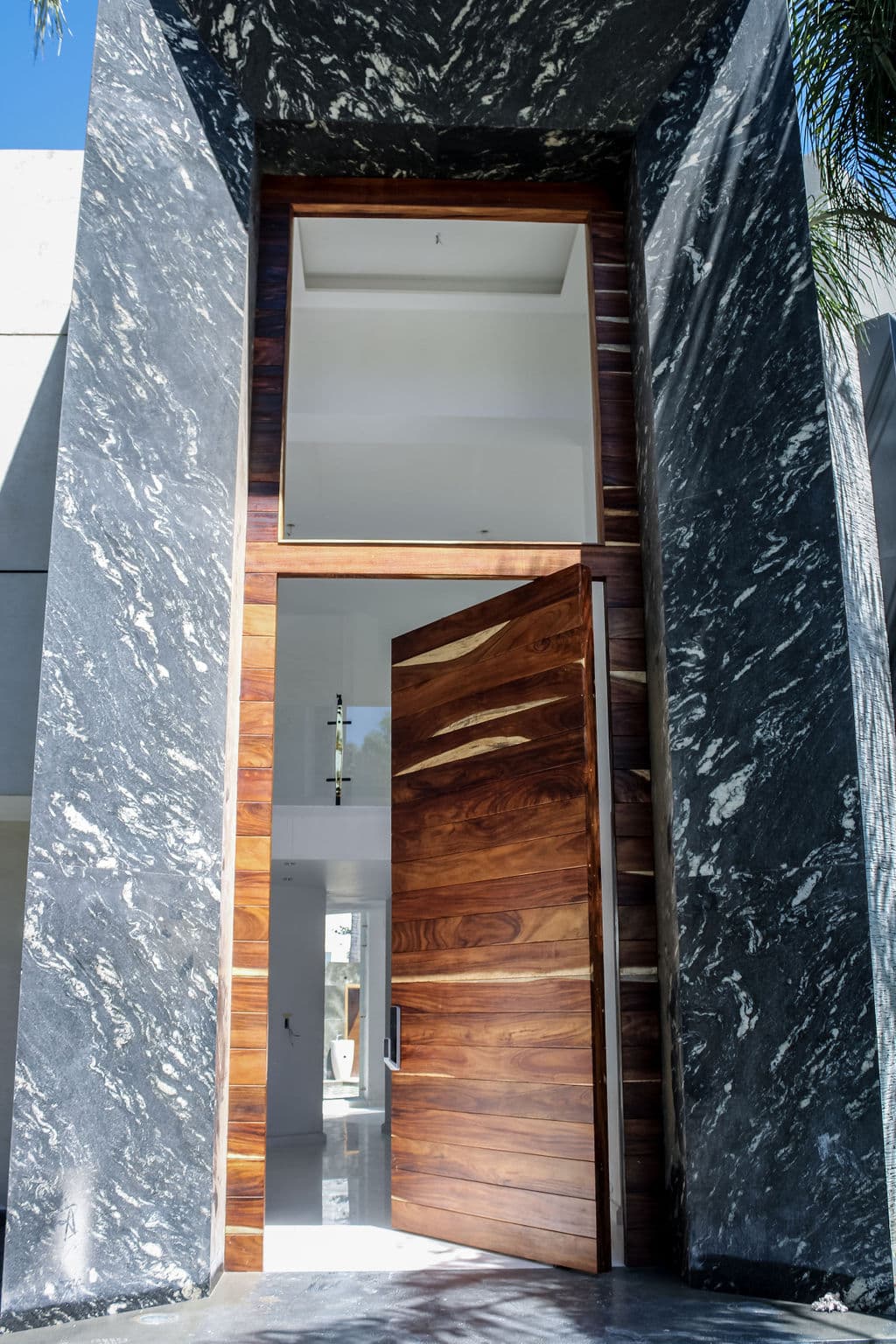 High-Security Parota Doors “Valle Real” — project photo