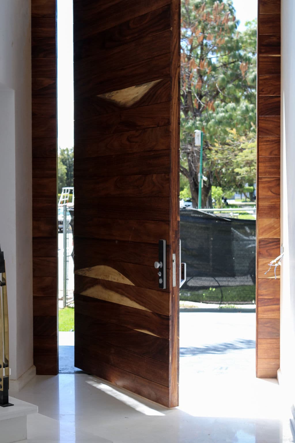 High-Security Parota Doors “Valle Real” — project photo