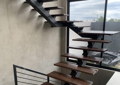Escalera de metal con madera en zapopan 3